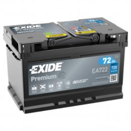 EXIDE  Premium  72Ah  720 En (обр)  EA722 276х175х175